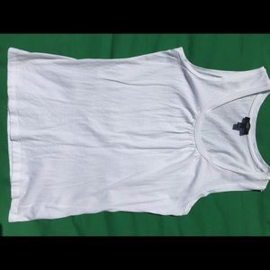 Talbots Petites White Stretch Top Blouse